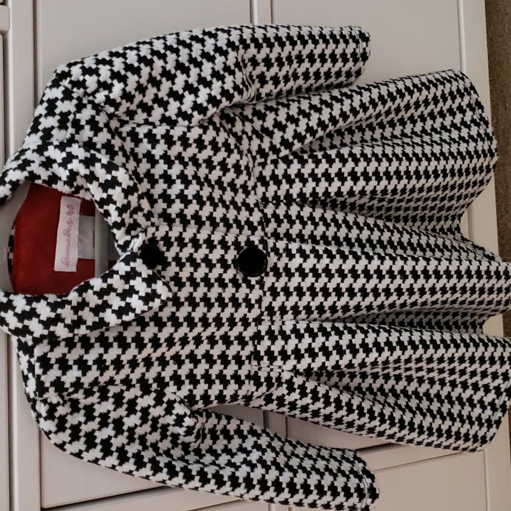 Bonnie Baby lightweight black/white dress coat. 18 months.